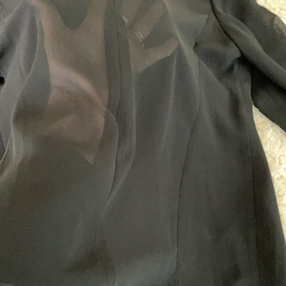 Women’s Black Mixed Material Blazer - Picture 5 of 9